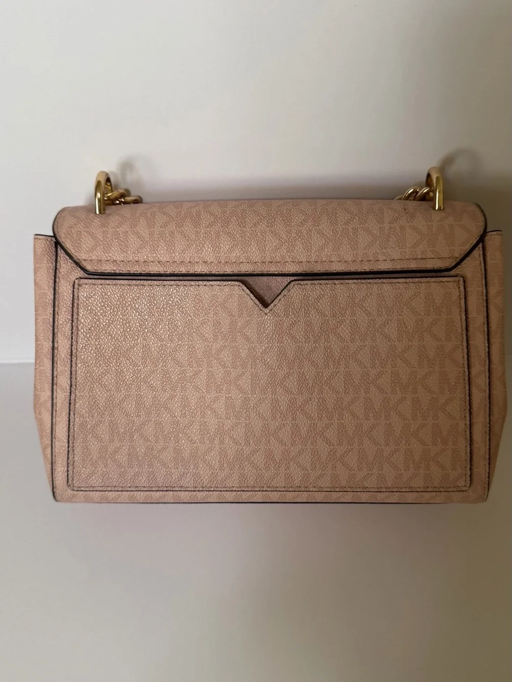 Michael Kors Pale Blush Shoulder Bag with Gold Chain